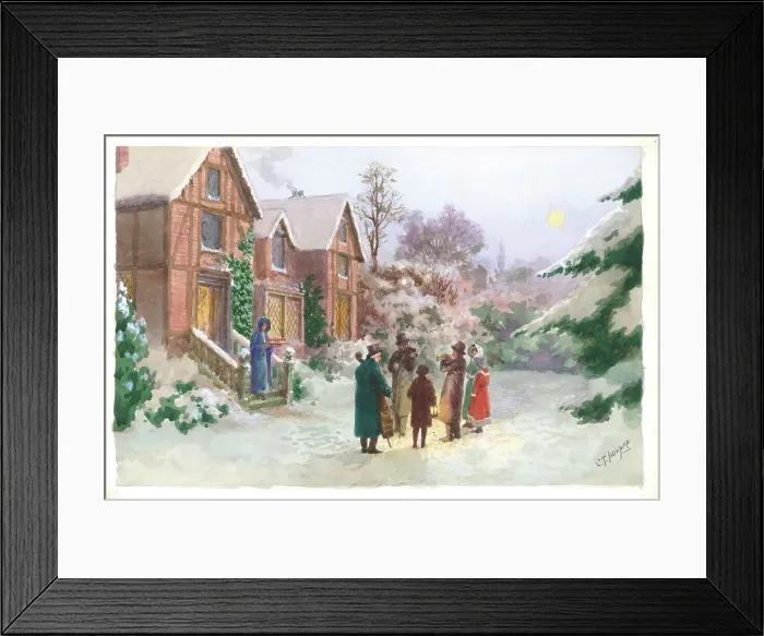 Framed Print : Carol Singers Framed Print : Carol Singers