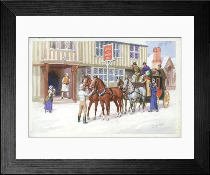 Framed Print : Coaching scene Framed Print : Coaching scene
