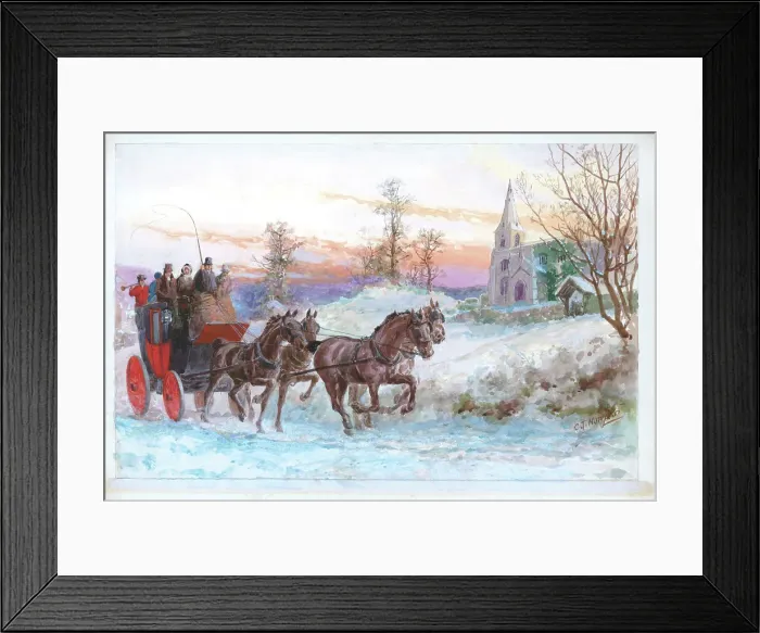 Framed Print : Coaching scene Framed Print : Coaching scene
