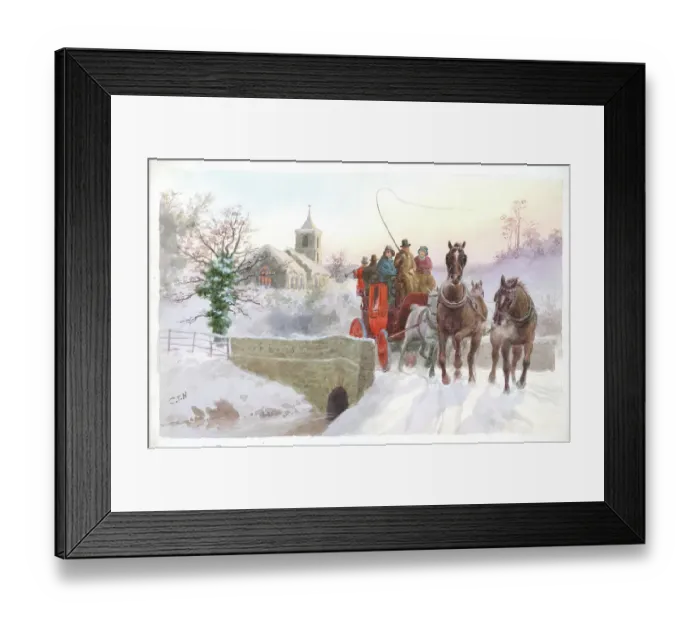 Framed Print : Coaching scene, Breasting the Hil Framed Print : Coaching scene, Breasting the Hil