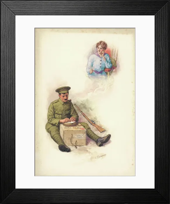 Framed Print : First World War Patriotic / Sentimental Postcard Framed Print : First World War Patriotic / Sentimental Postcard