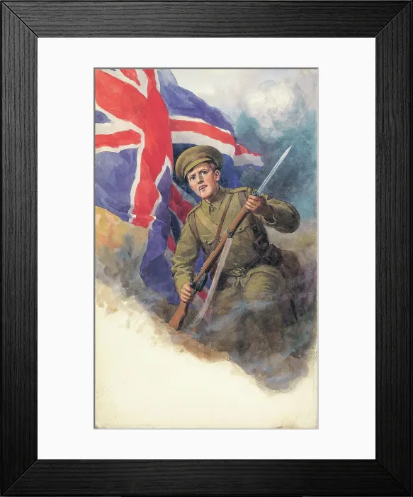 Framed Print : First World War Patriotic / Sentimental Postcard Framed Print : First World War Patriotic / Sentimental Postcard