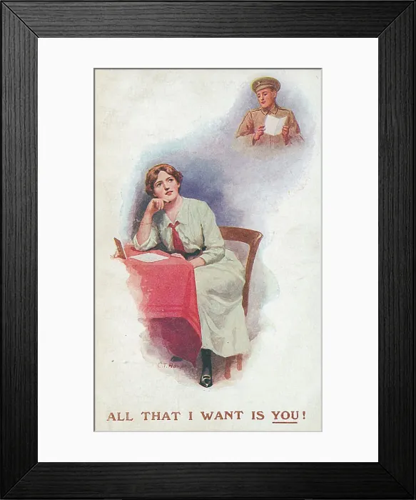 Framed Print : First World War Patriotic / Sentimental Postcard Framed Print : First World War Patriotic / Sentimental Postcard