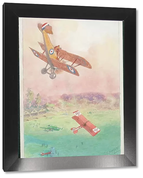Nieuport 17 Scout World War One aircraft Watercolour