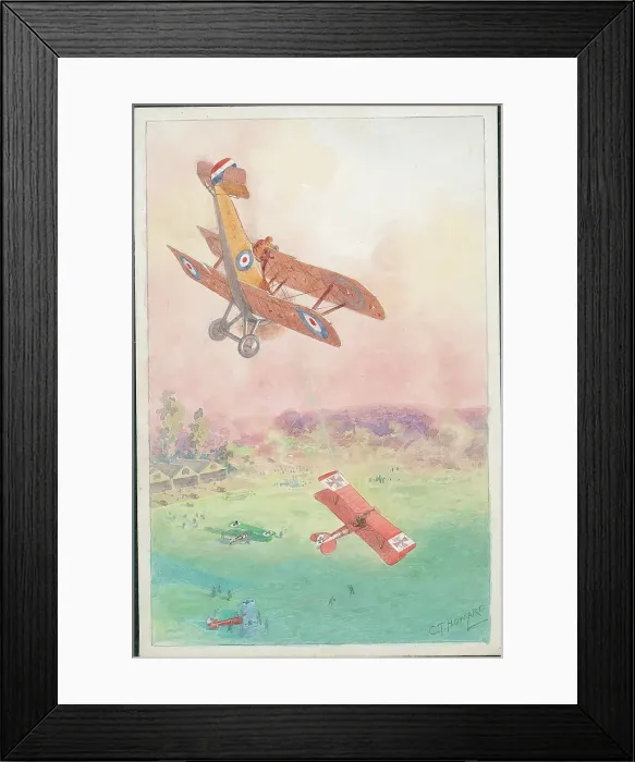 Framed Print : Nieuport 17 Scout World War One aircraft Watercolour Framed Print : Nieuport 17 Scout World War One aircraft Watercolour