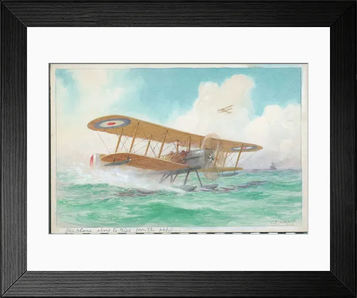 Framed Print : Seaplane about to rise from the water Curtiss JN4 Framed Print : Seaplane about to rise from the water Curtiss JN4