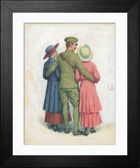 Framed Print : First World War Patriotic / Sentimental Postcard Framed Print : First World War Patriotic / Sentimental Postcard