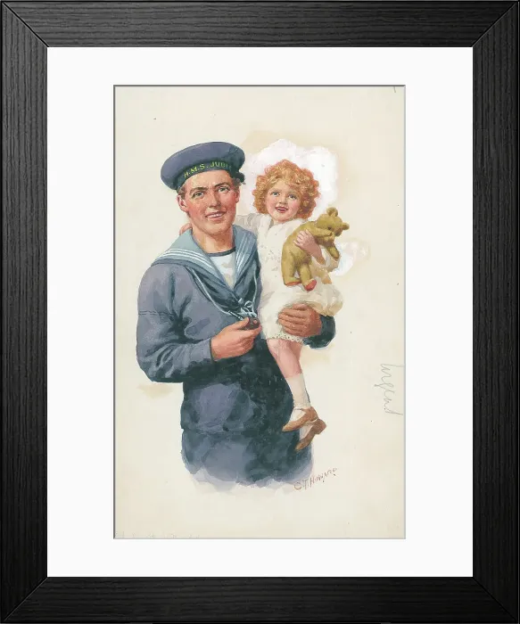 Framed Print : First World War Patriotic / Sentimental Postcard Framed Print : First World War Patriotic / Sentimental Postcard