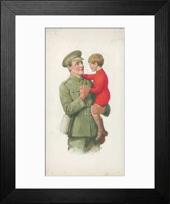 Framed Print : First World War Patriotic / Sentimental Postcard Framed Print : First World War Patriotic / Sentimental Postcard