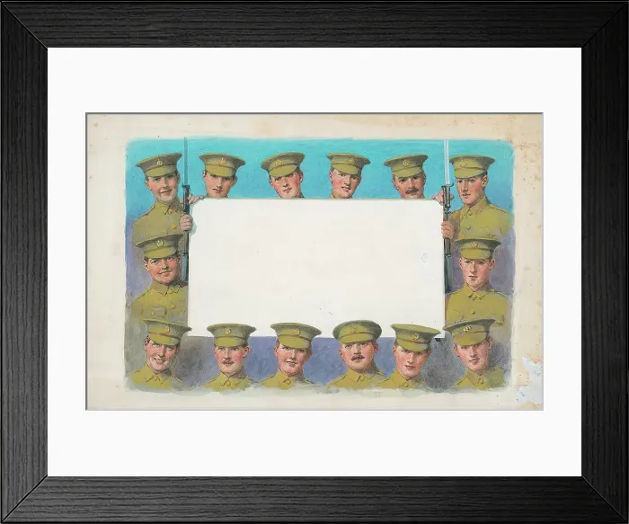 Framed Print : First World War Patriotic / Sentimental Postcard Framed Print : First World War Patriotic / Sentimental Postcard