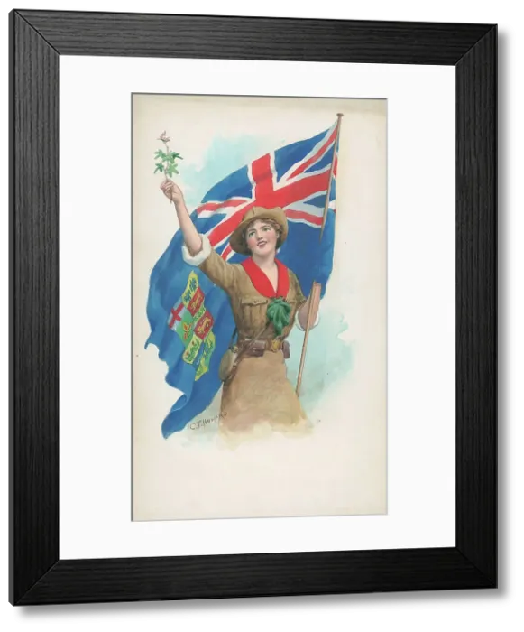 Framed Print : First World War Patriotic / Sentimental Postcard Framed Print : First World War Patriotic / Sentimental Postcard