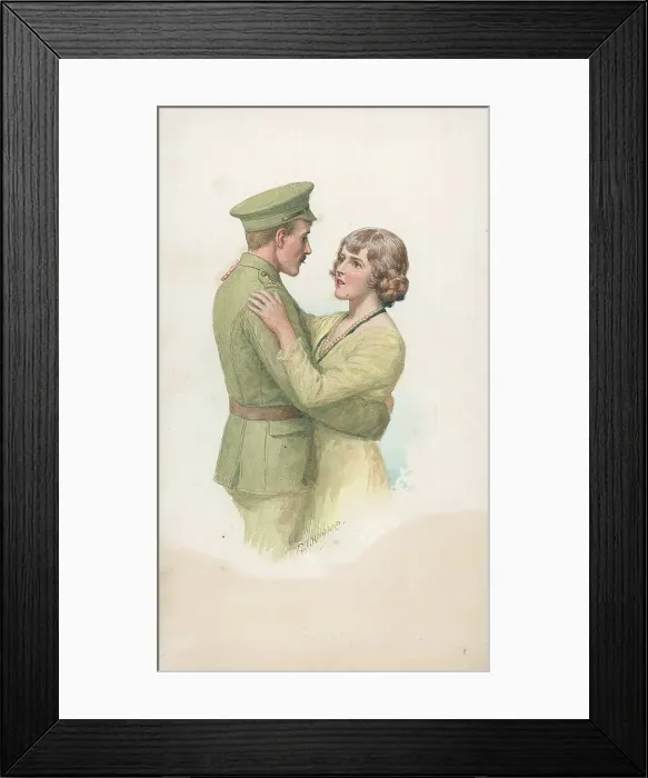 Framed Print : First World War Patriotic / Sentimental Postcard Framed Print : First World War Patriotic / Sentimental Postcard