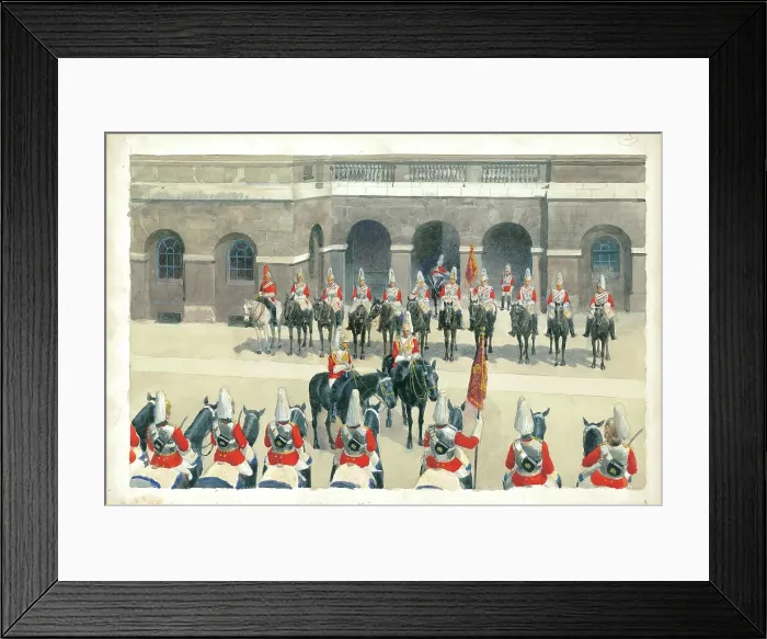 Framed Print : 1st Life Guards Changing Guard at Whitehall Framed Print : 1st Life Guards Changing Guard at Whitehall