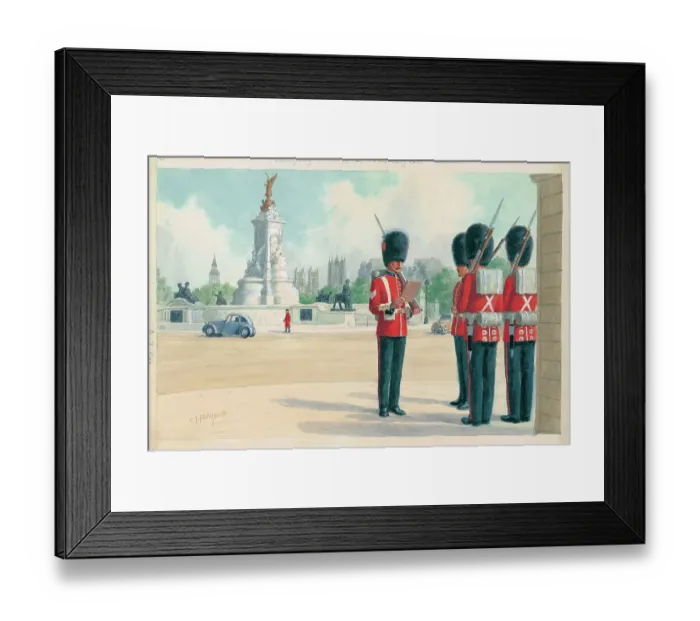 Framed Print : Changing Sentries at Buckingham Palace Framed Print : Changing Sentries at Buckingham Palace