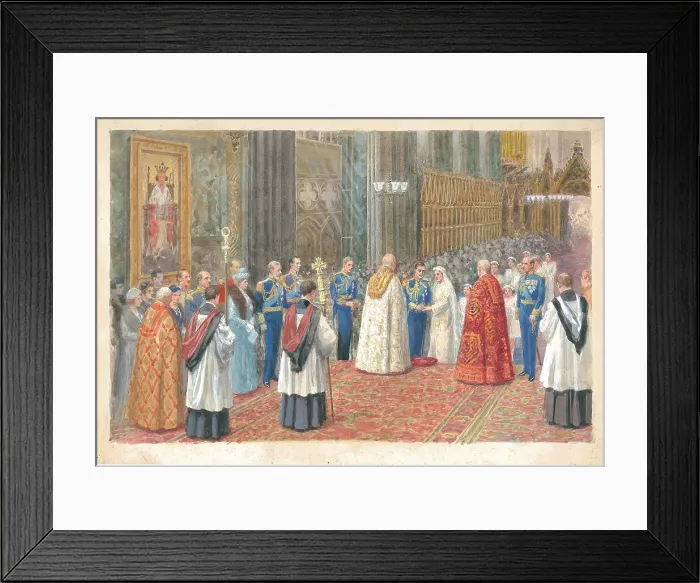 Framed Print : Marriage of the Duke of York and Lady Elizabeth Bowes-Lyon Framed Print : Marriage of the Duke of York and Lady Elizabeth Bowes-Lyon