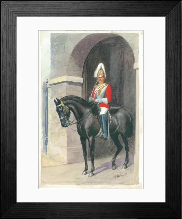 Framed Print : Mounted Sentry (1st Life Guards) Whitehall Framed Print : Mounted Sentry (1st Life Guards) Whitehall