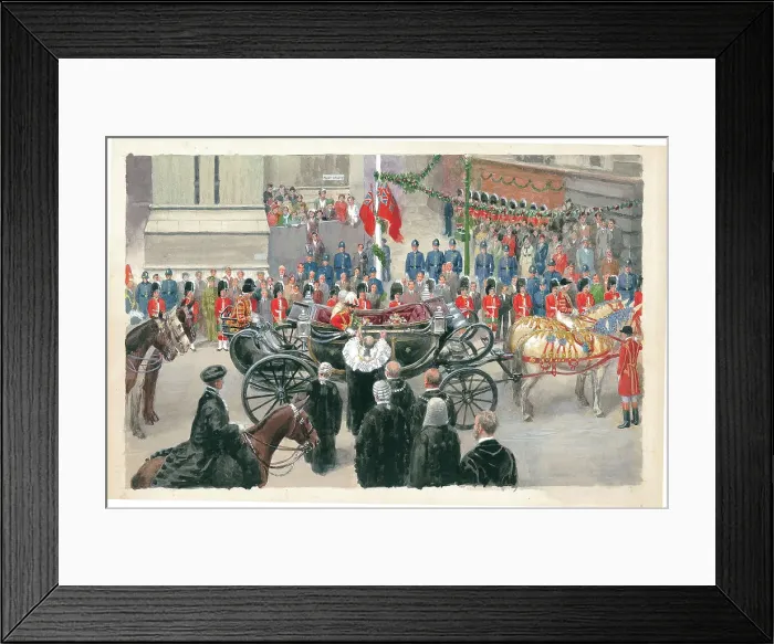 Framed Print : State Entry of King George V into the City of London