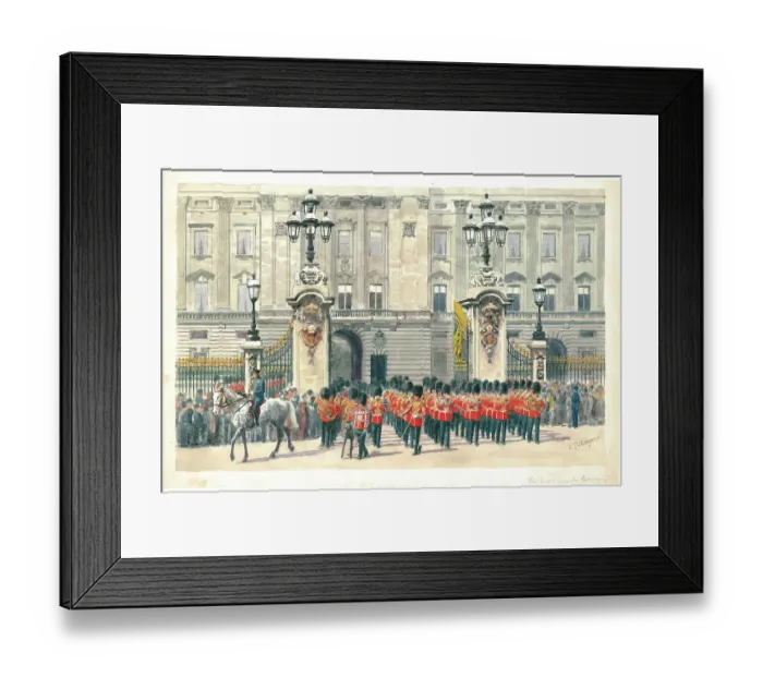 Framed Print : Irish Guards leaving Buckingham Palace Framed Print : Irish Guards leaving Buckingham Palace