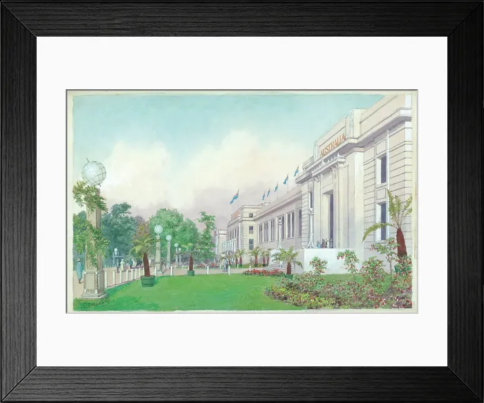 Framed Print : Australia Pavillion, British Emplre Exhibition 1924 Framed Print : Australia Pavillion, British Emplre Exhibition 1924