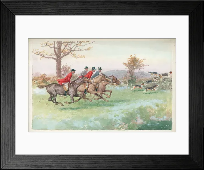 Framed Print : Hunting scene Framed Print : Hunting scene