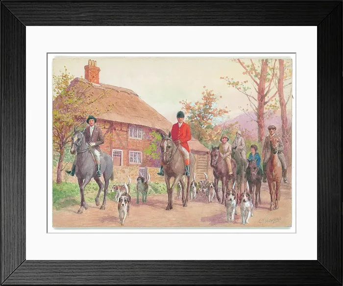 Framed Print : Hunting scene Framed Print : Hunting scene