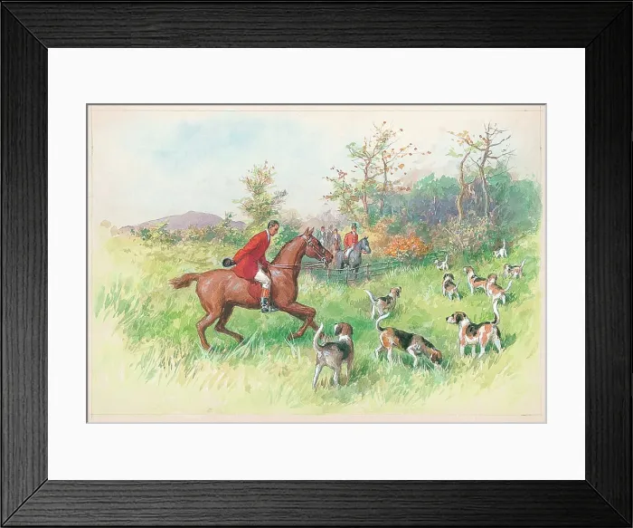Framed Print : Hunting scene Framed Print : Hunting scene