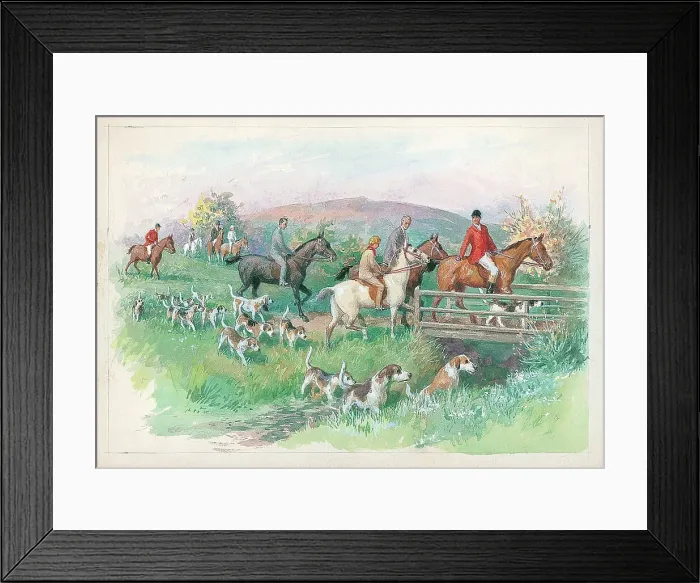 Framed Print : Hunting scene Framed Print : Hunting scene