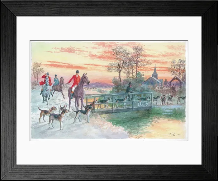Framed Print : Hunting scene Framed Print : Hunting scene