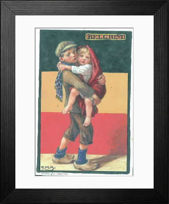 Framed Print : Belgium. WWI Children of the Allies, artwork Framed Print : Belgium. WWI Children of the Allies, artwork