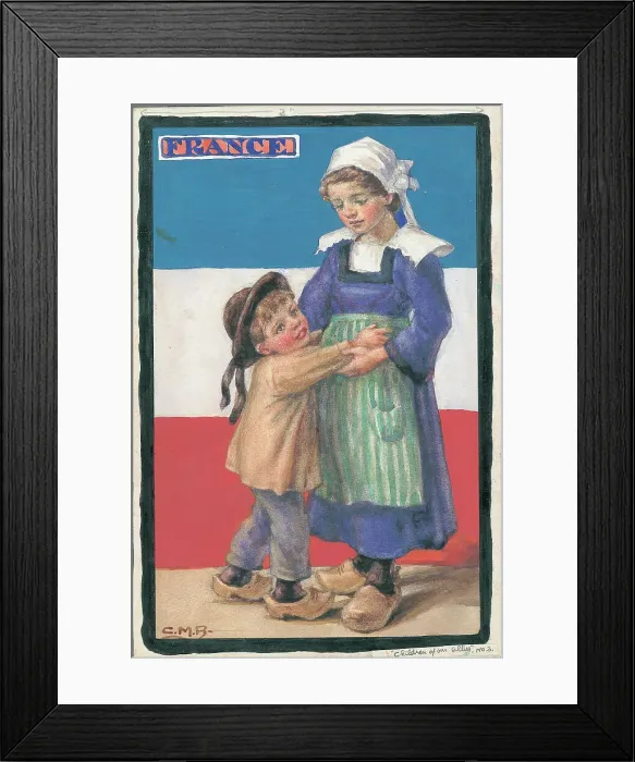 Framed Print : France. WWI Children of the Allies, artwork Framed Print : France. WWI Children of the Allies, artwork
