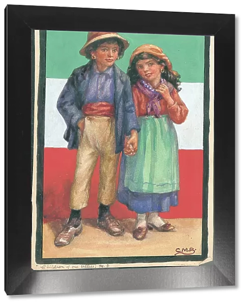Italy. WWI Children of the Allies, artwork