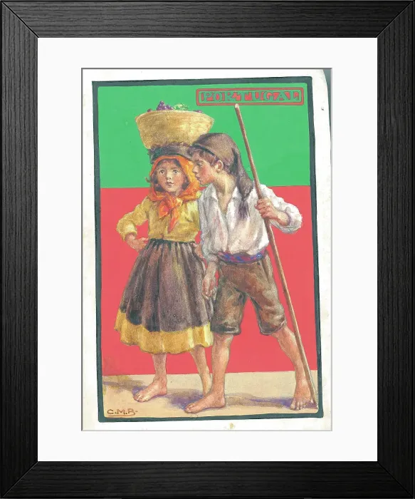 Framed Print : Portugal. WWI Children of the Allies, artwork Framed Print : Portugal. WWI Children of the Allies, artwork