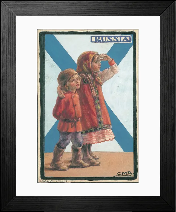 Framed Print : Russia. WWI Children of the Allies, artwork Framed Print : Russia. WWI Children of the Allies, artwork