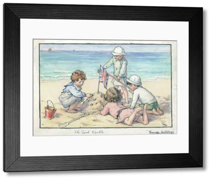 Framed Print : The Sand Castle. Seaside Holidays Framed Print : The Sand Castle. Seaside Holidays