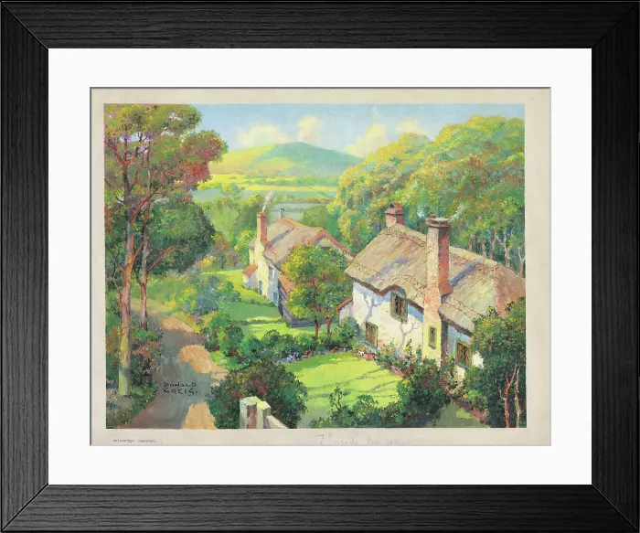 Framed Print : Cottages at Selworthy, Exmoor, Somerset Framed Print : Cottages at Selworthy, Exmoor, Somerset