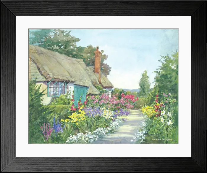 Framed Print : A cottage garden Framed Print : A cottage garden