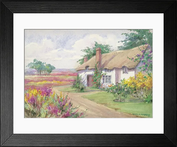 Framed Print : A Moorland Cottage - Gardens Framed Print : A Moorland Cottage - Gardens