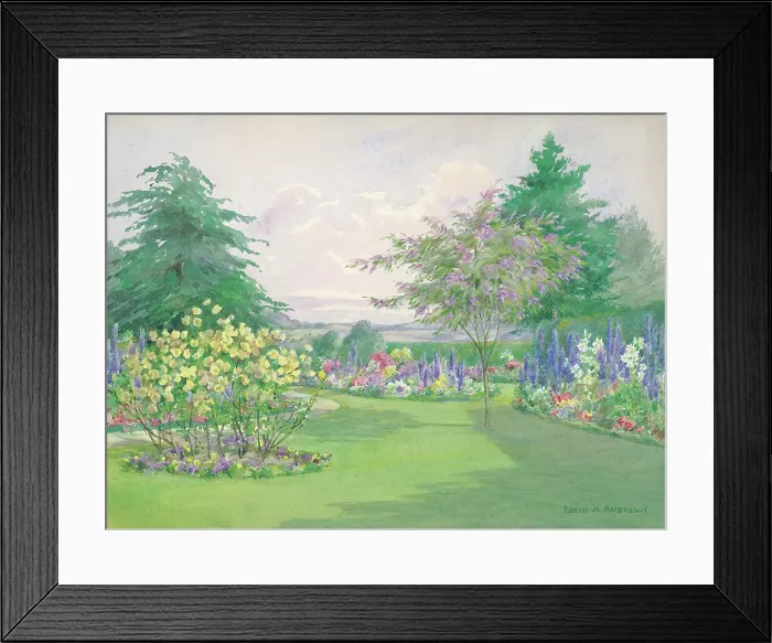 Framed Print : A Summer Border - Gardens Framed Print : A Summer Border - Gardens