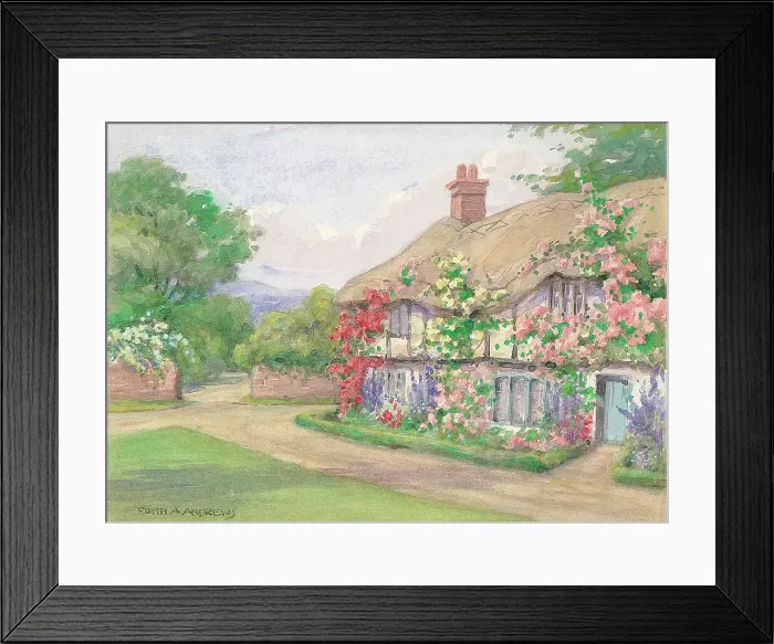 Framed Print : Cottage - Gardens Framed Print : Cottage - Gardens