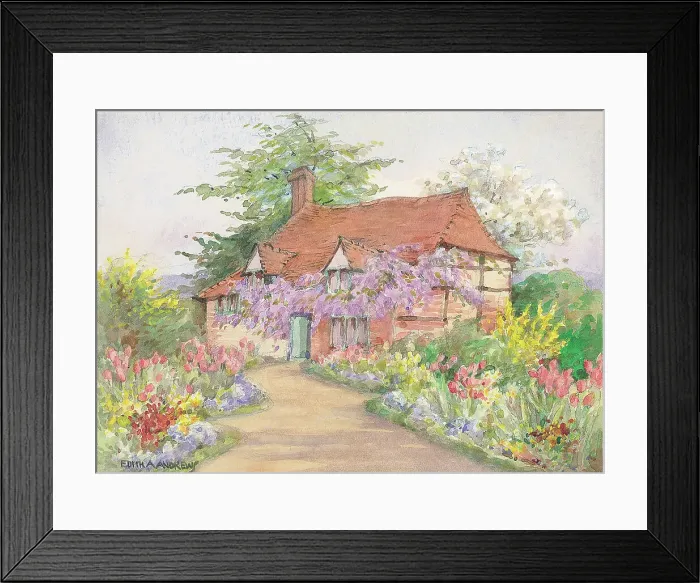 Framed Print : Cottage - Gardens Framed Print : Cottage - Gardens