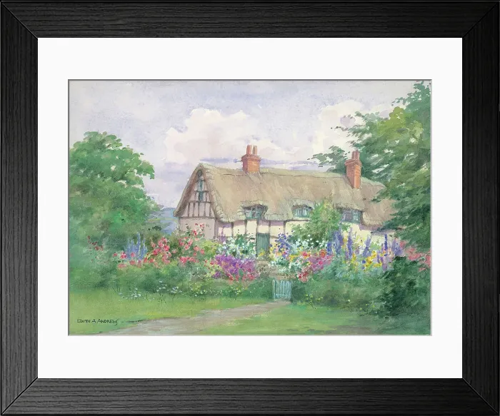 Framed Print : Old Cottage in Childrey, Berkshire - Gardens Framed Print : Old Cottage in Childrey, Berkshire - Gardens