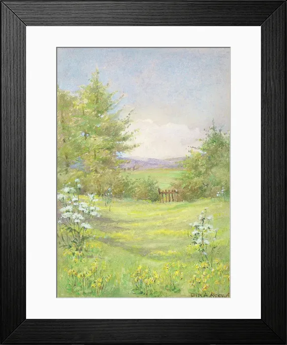 Framed Print : The Cowslip Meadows - Gardens
