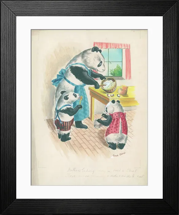 Framed Print : Pandas baking Framed Print : Pandas baking