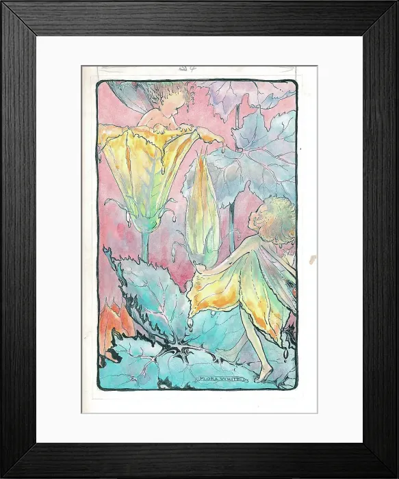 Framed Print : Children's design - pixies / fairies Framed Print : Children's design - pixies / fairies