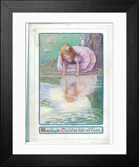 Framed Print : Children's design - Monday's child Framed Print : Children's design - Monday's child