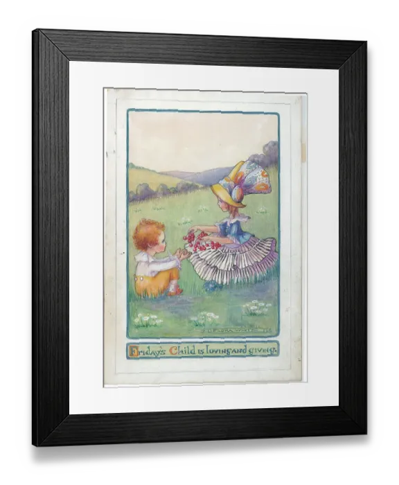 Framed Print : Children's design - Friday's child ? Framed Print : Children's design - Friday's child ?