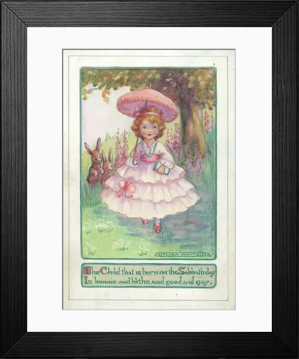 Framed Print : Children's design - Sunday's child Framed Print : Children's design - Sunday's child