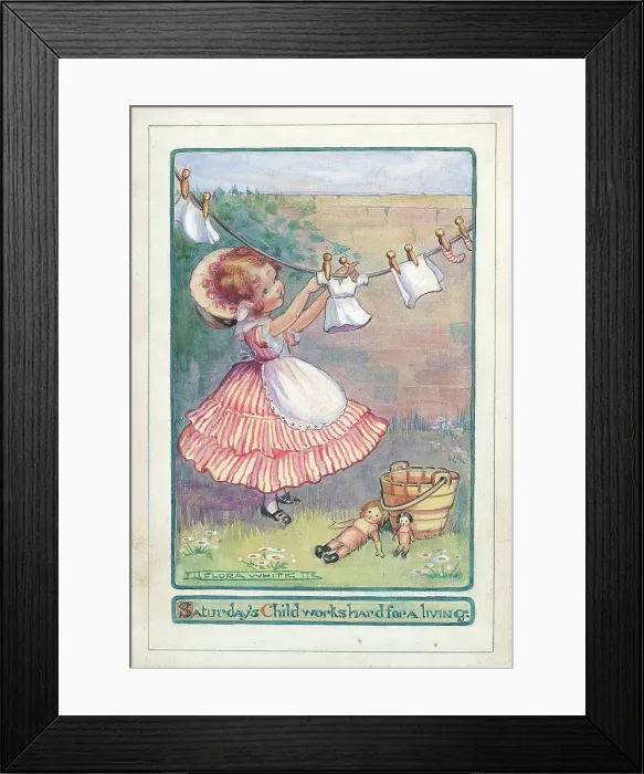 Framed Print : Children's design - Saturday's child Framed Print : Children's design - Saturday's child