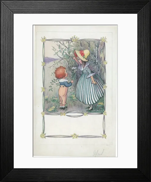 Framed Print : Children (Months of the Year - Painting) Framed Print : Children (Months of the Year - Painting)