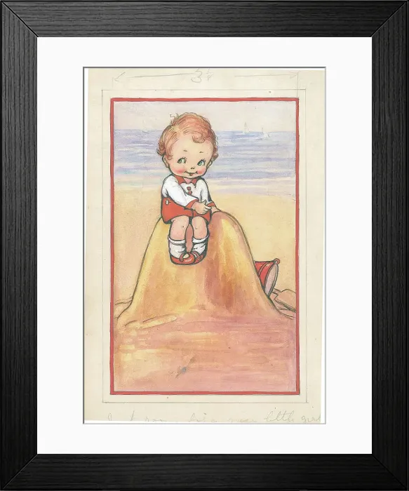 Framed Print : Children's - beach activities, bathing, fishing Framed Print : Children's - beach activities, bathing, fishing